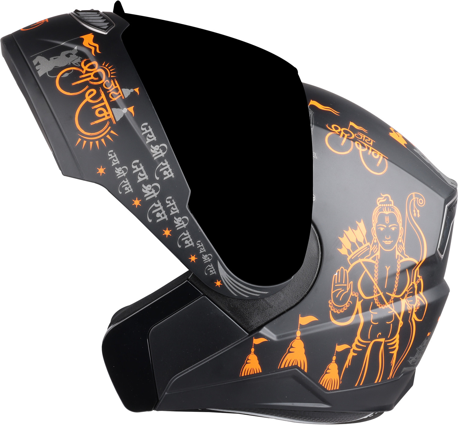 Image of Steelbird SBA-7 Jai Shree Ram ISI Certified Flip-Up Helmet for Men and Women Motorbike Helmet
