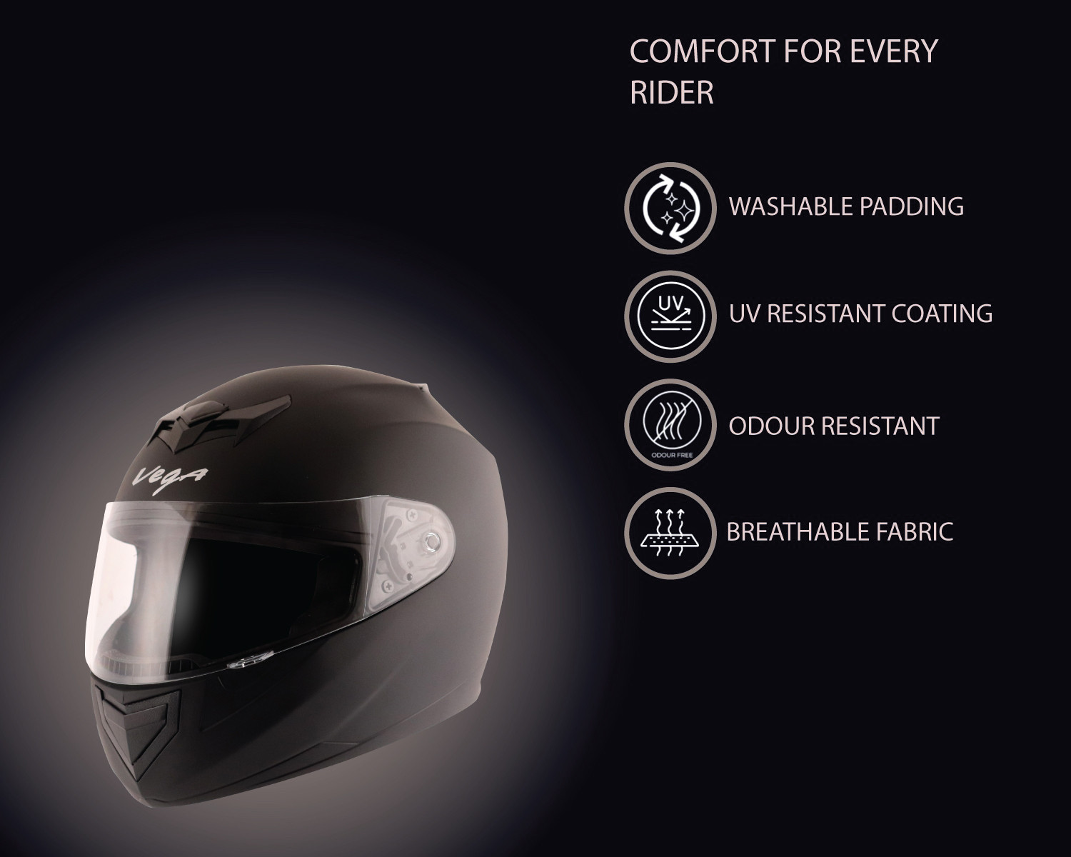 Image of VEGA Edge Dx Motorbike Helmet