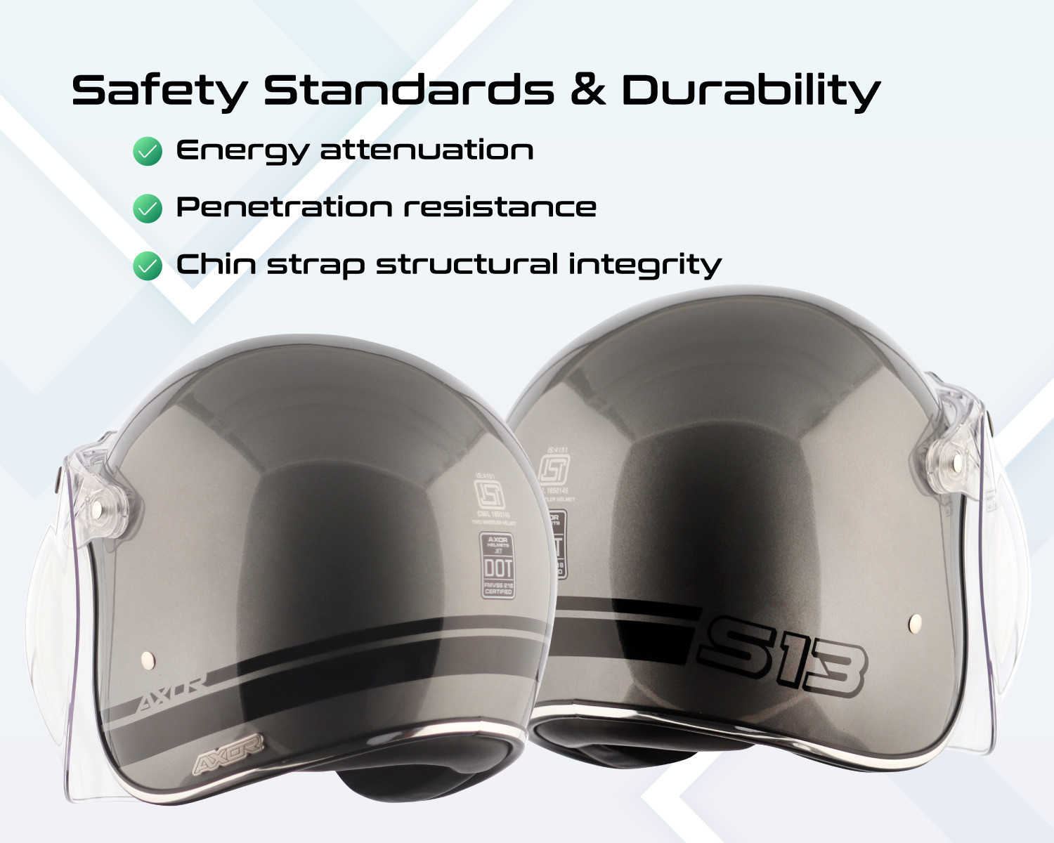 Image of Axor Retro Jet Sportz S13 Motorbike Helmet