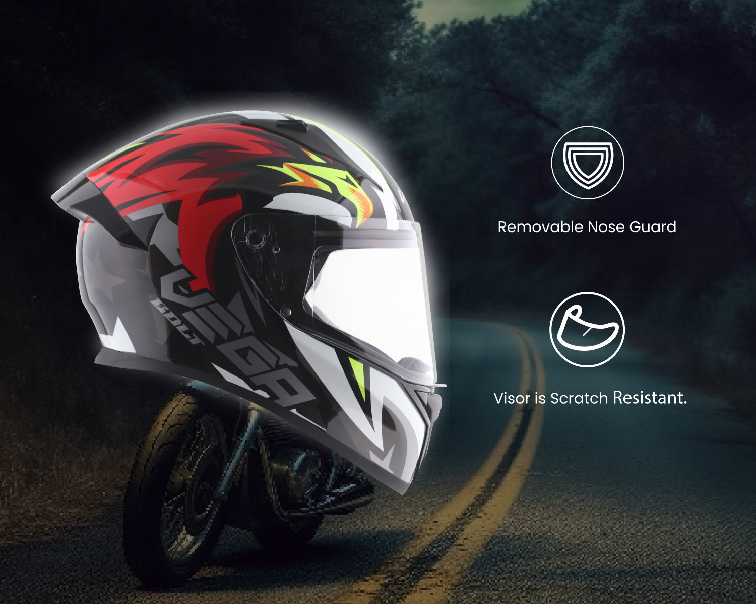 Image of VEGA Speedx Motorbike Helmet