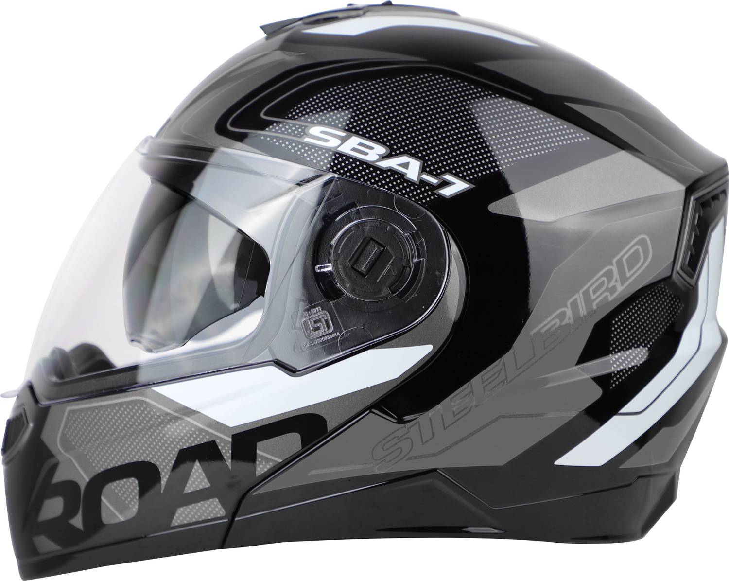 Steelbird Air SBA-7 ISS Road Matt Black Grey XL 620mm Flip Up Helmet - Image 3