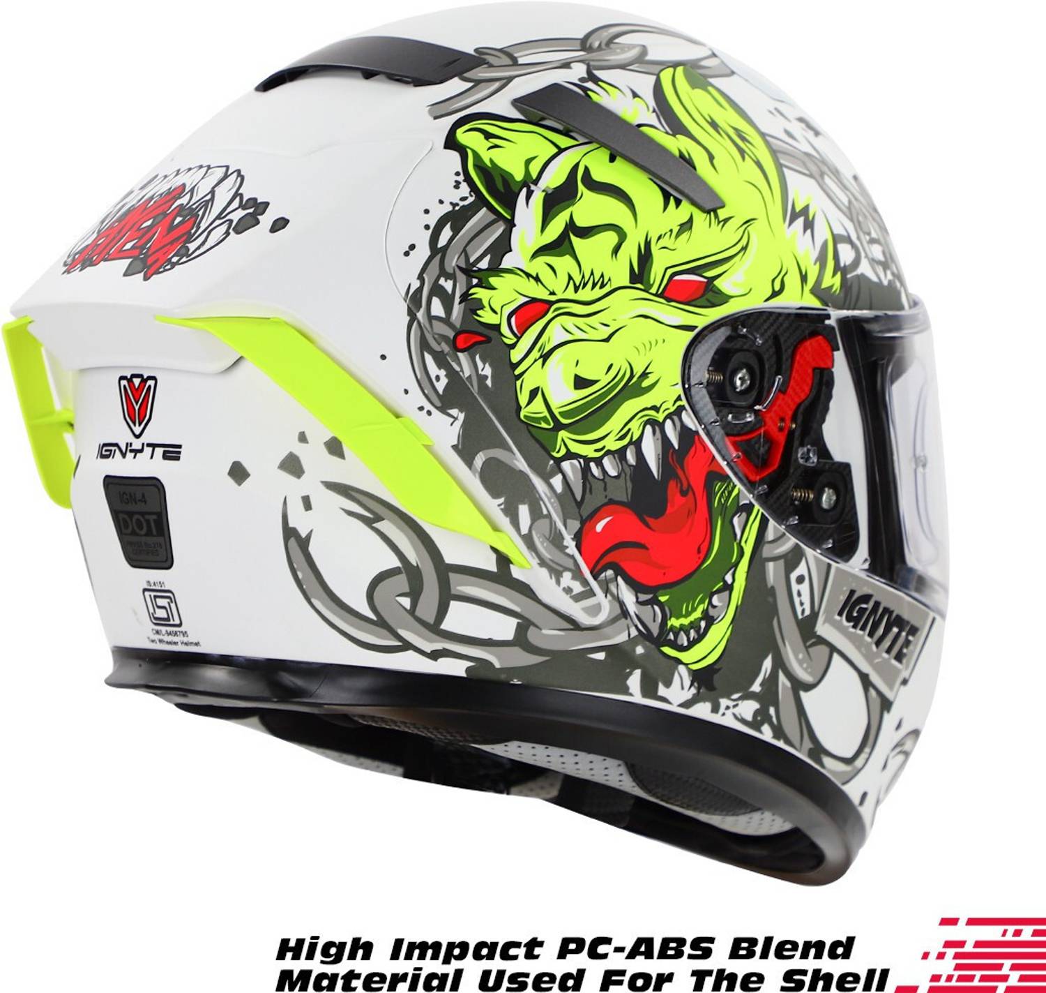 IGNYTE IGN-4 Hyena Full Face Graphics Helmet - Image 4