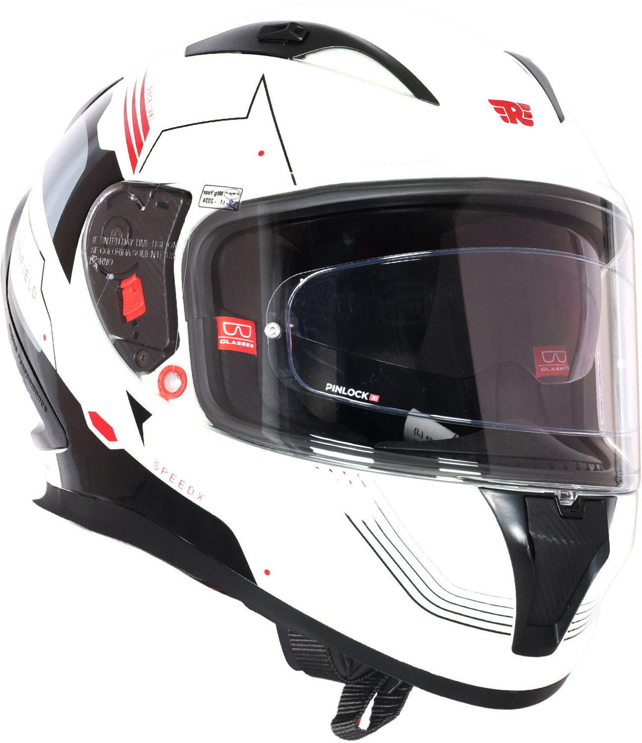 Image of ROYAL ENFIELD Speedx Blitz Full Face | ISI & DOT | Anti-Fog Pinlock Visor Insert | Dual Visor Motorbike Helmet