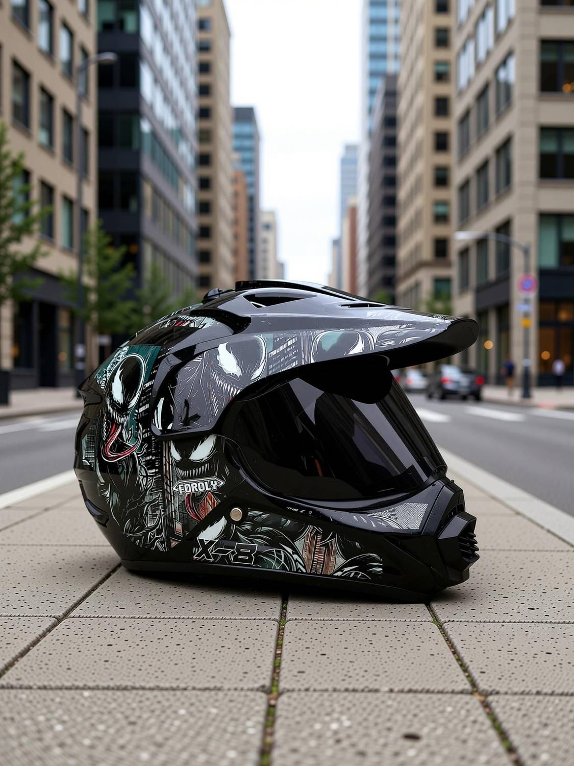 FOROLY X-8 Venom Motocross Helmet - Image 2