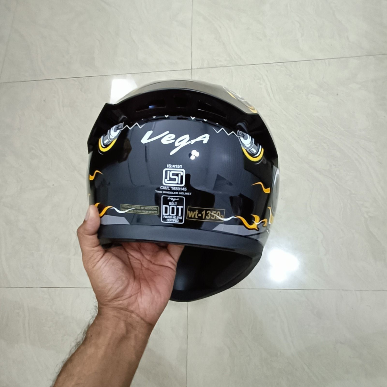 Image of VEGA BOLT superhero Motorsports Helmet
