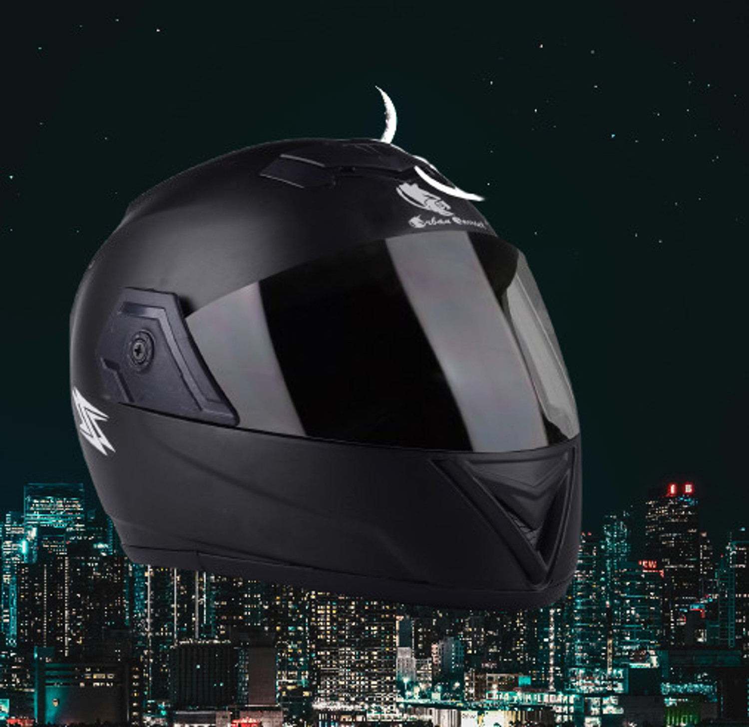 Image of urban carrier ABS Material Full Face Rainbow Visor, UV Scratch Resistance Motorbike Helmet