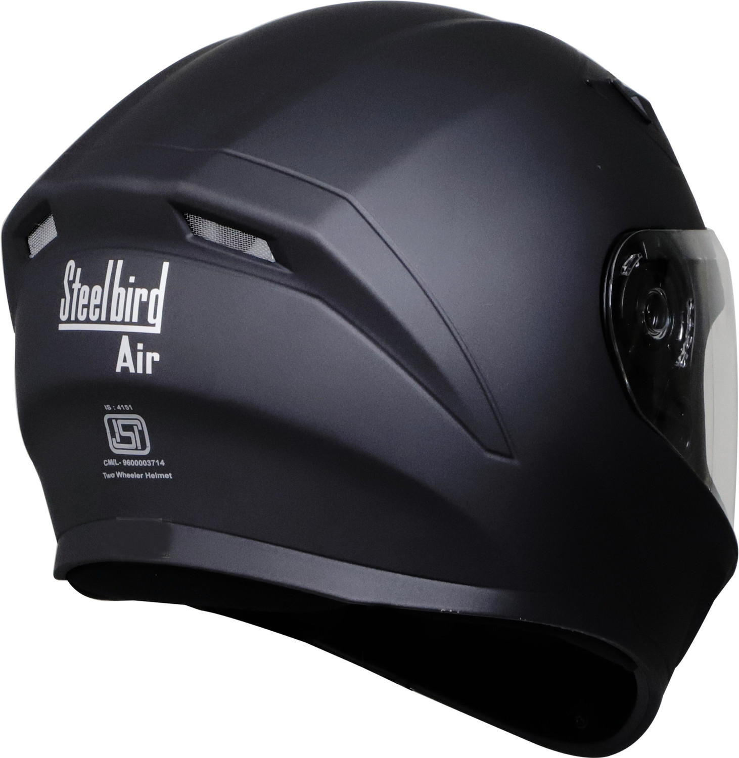 Image of Steelbird Air SBA-21 ISS Hi-Quality Full Face With Smoke Inner Sun Shield Black 600mm Motorbike Helmet
