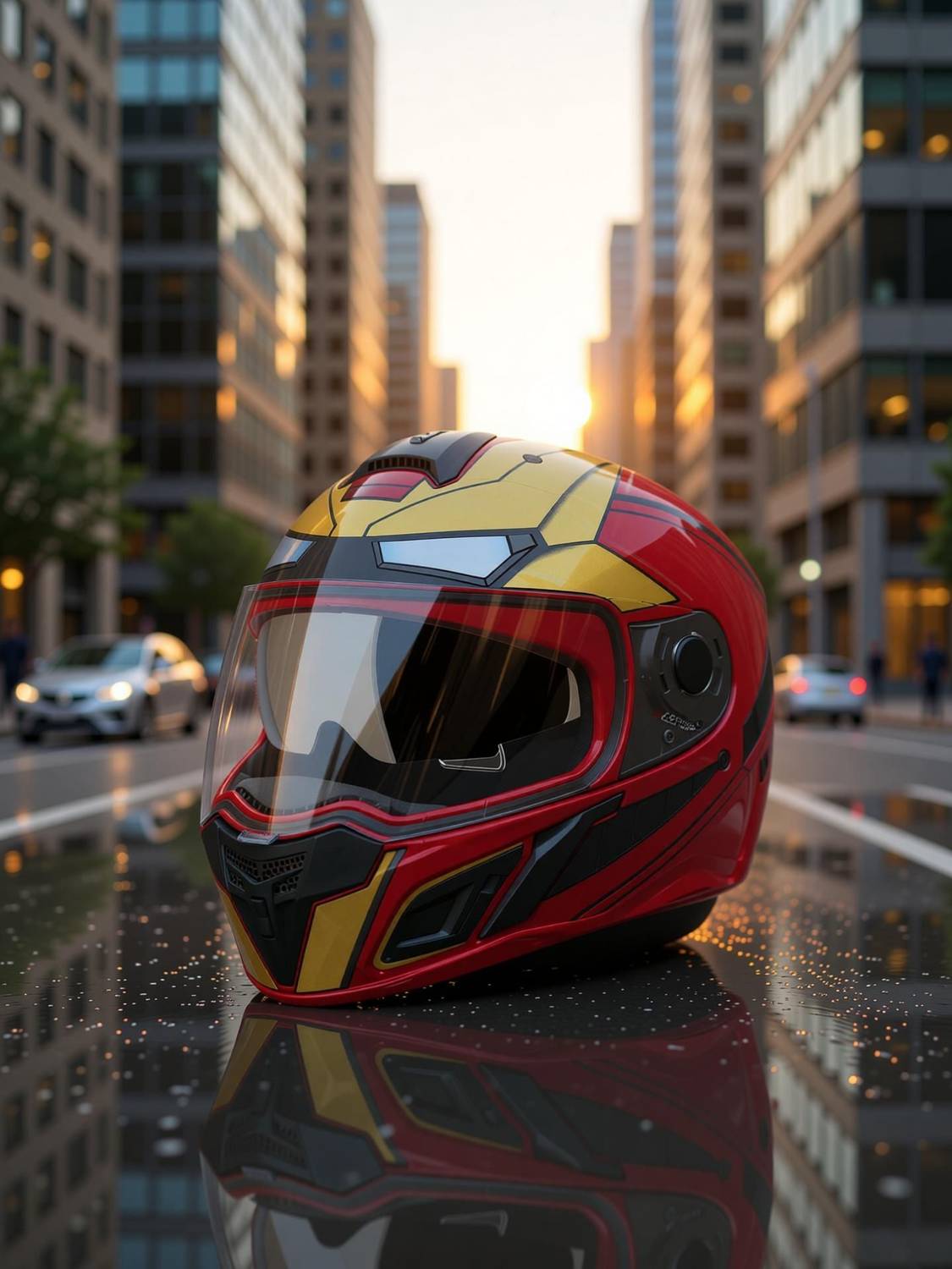 VEGA Ryker Marvel Iron Man Edition Motorbike Helmet - Image 2