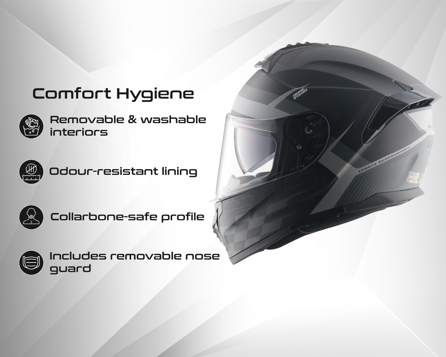 Image of VEGA Zap DV Alliance Motorbike Helmet
