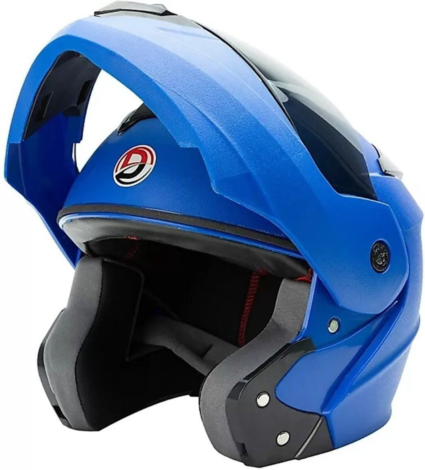Image of RACING Deletion Flipup ISI with Polycarbonate Visor Motorbike Helmet (Blue)