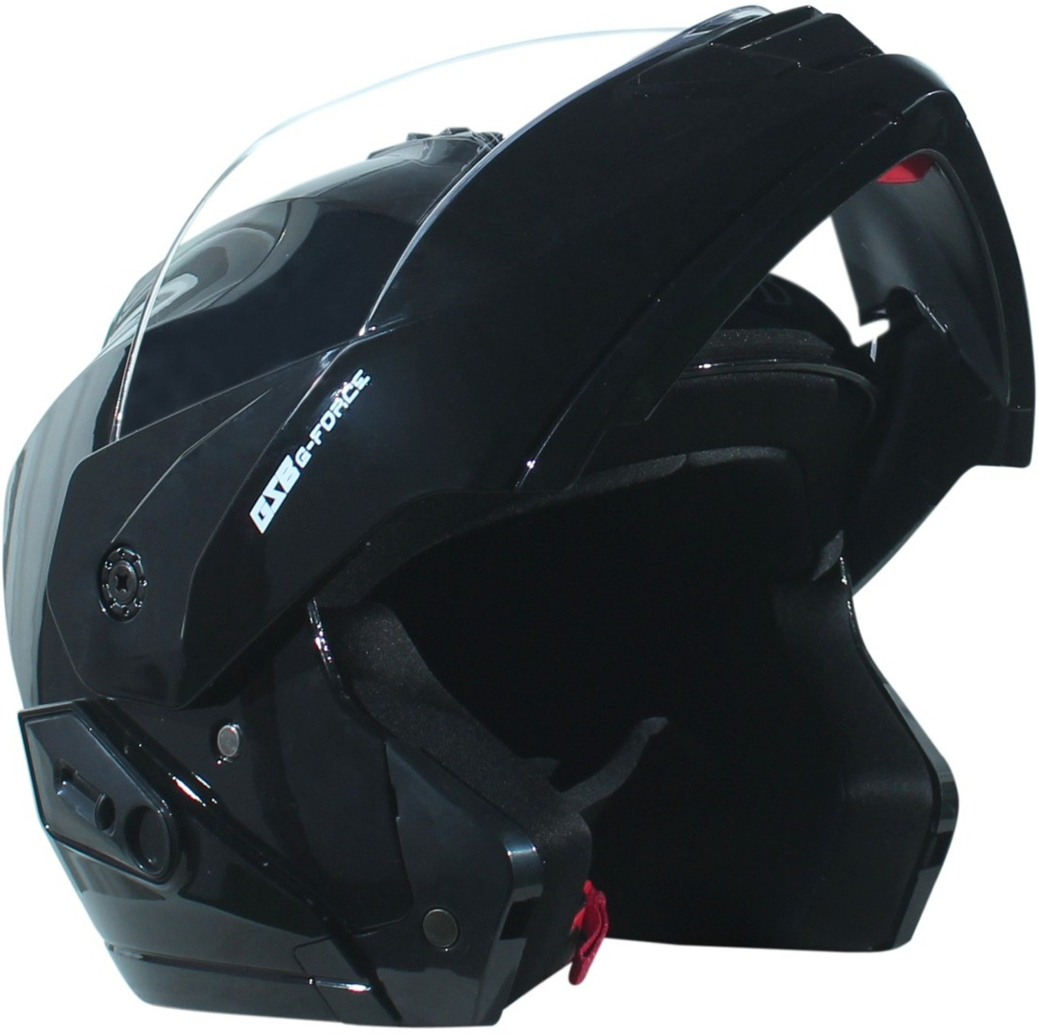Image of GSB GFORCE FLIPUP BLACK GLOOSY VISOR 1 Motorbike Helmet