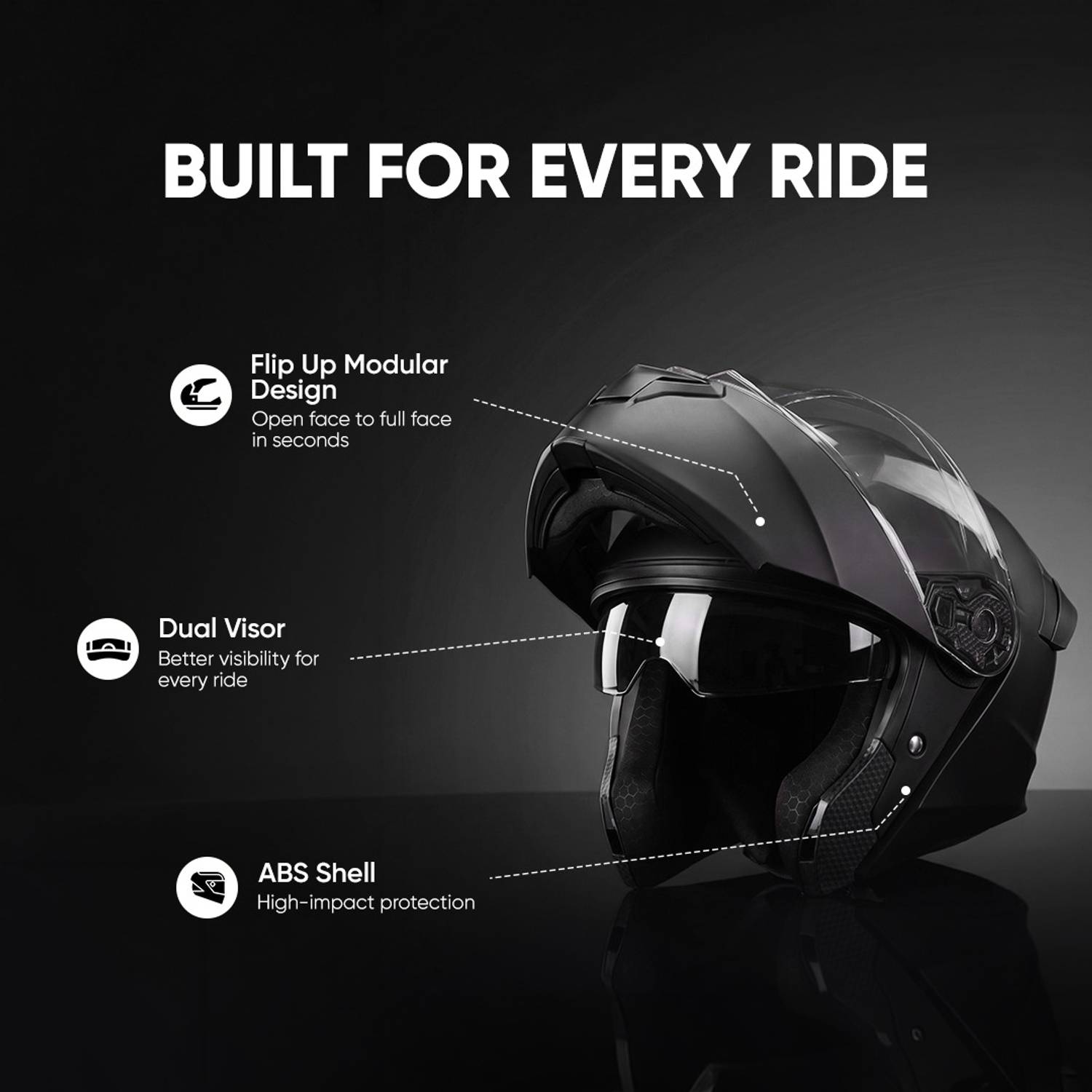 TVS Racing SuperPose Modular Helmet - Image 3