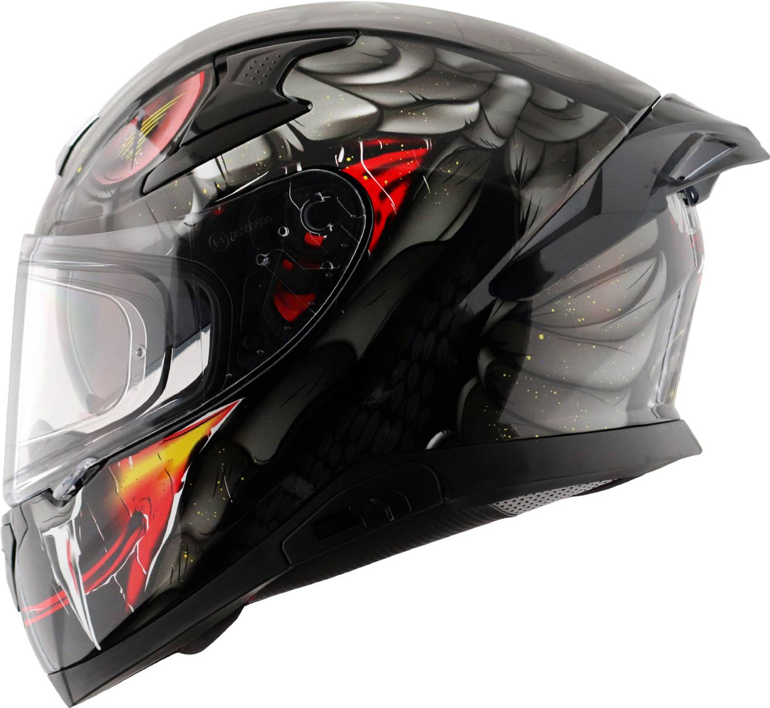 Axor Apex Venomous Motorbike Helmet Black - Image 1