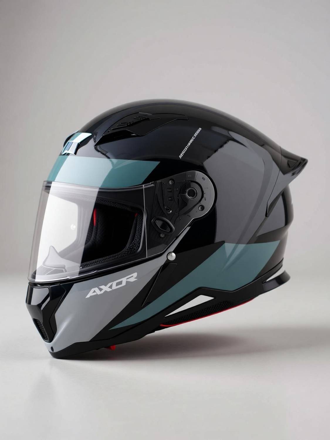 Axor Hunter Turbo Motorbike Helmet - Black - Image 2