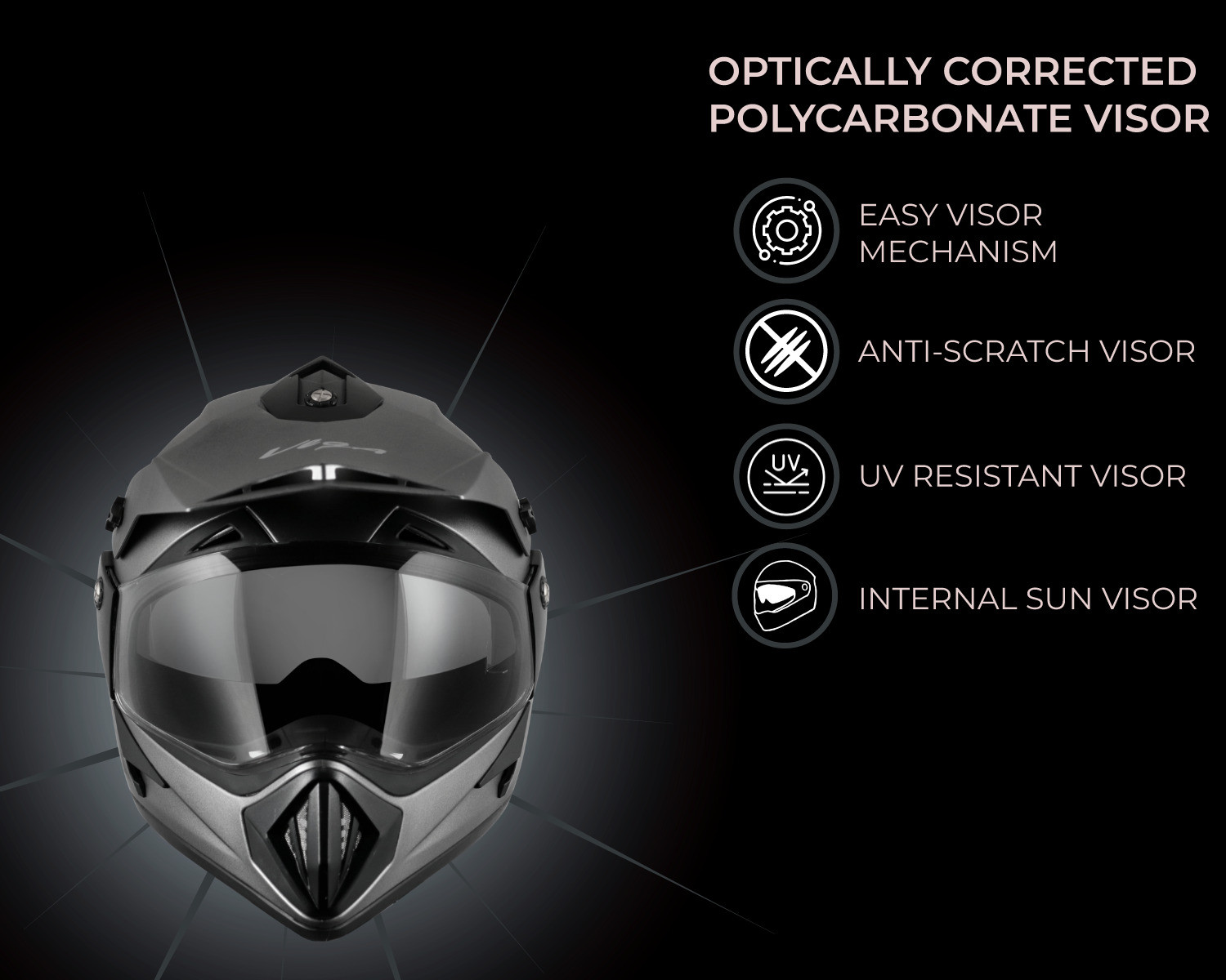 Image of VEGA Off Road D /V Motorbike Helmet