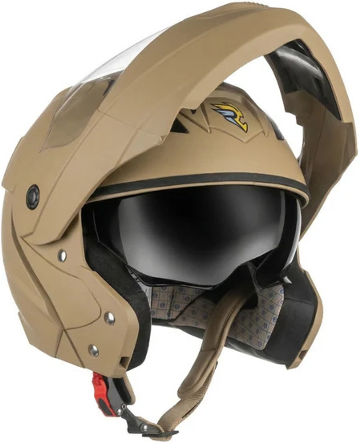 Image of RYDR AC Dx - Desert Storm, Full Face, Lightweight, Strong Shell, Comfortable Padding Motorbike Helmet (Beige)