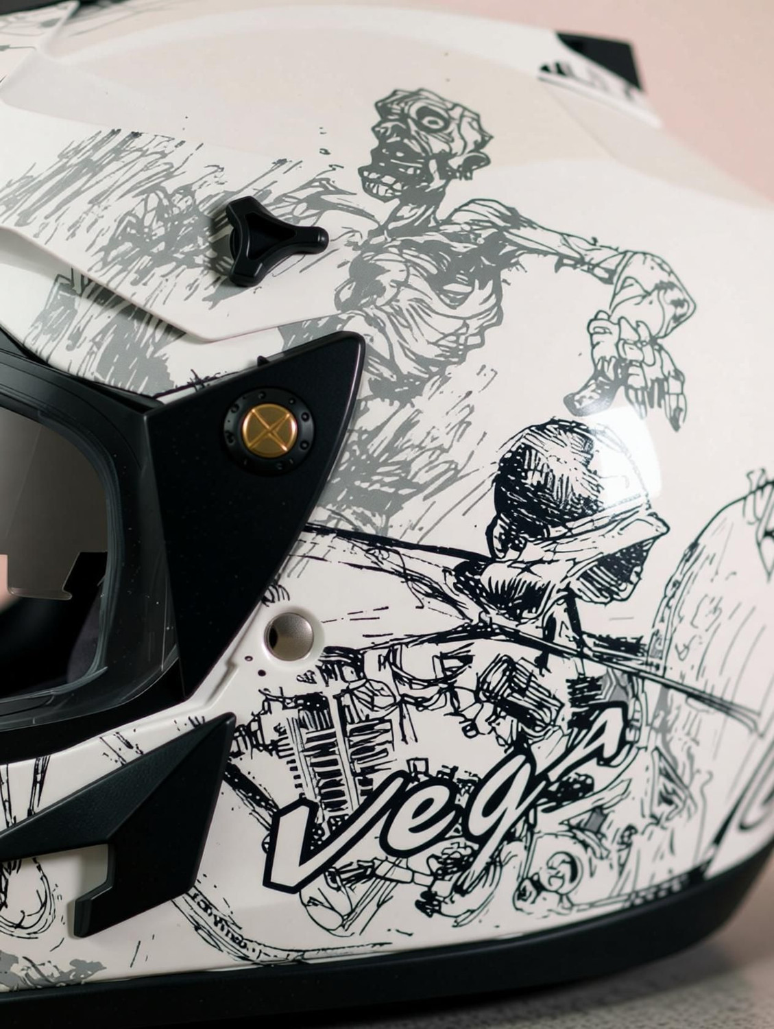 Image of VEGA Off Road D /V Sketch Motorbike Helmet