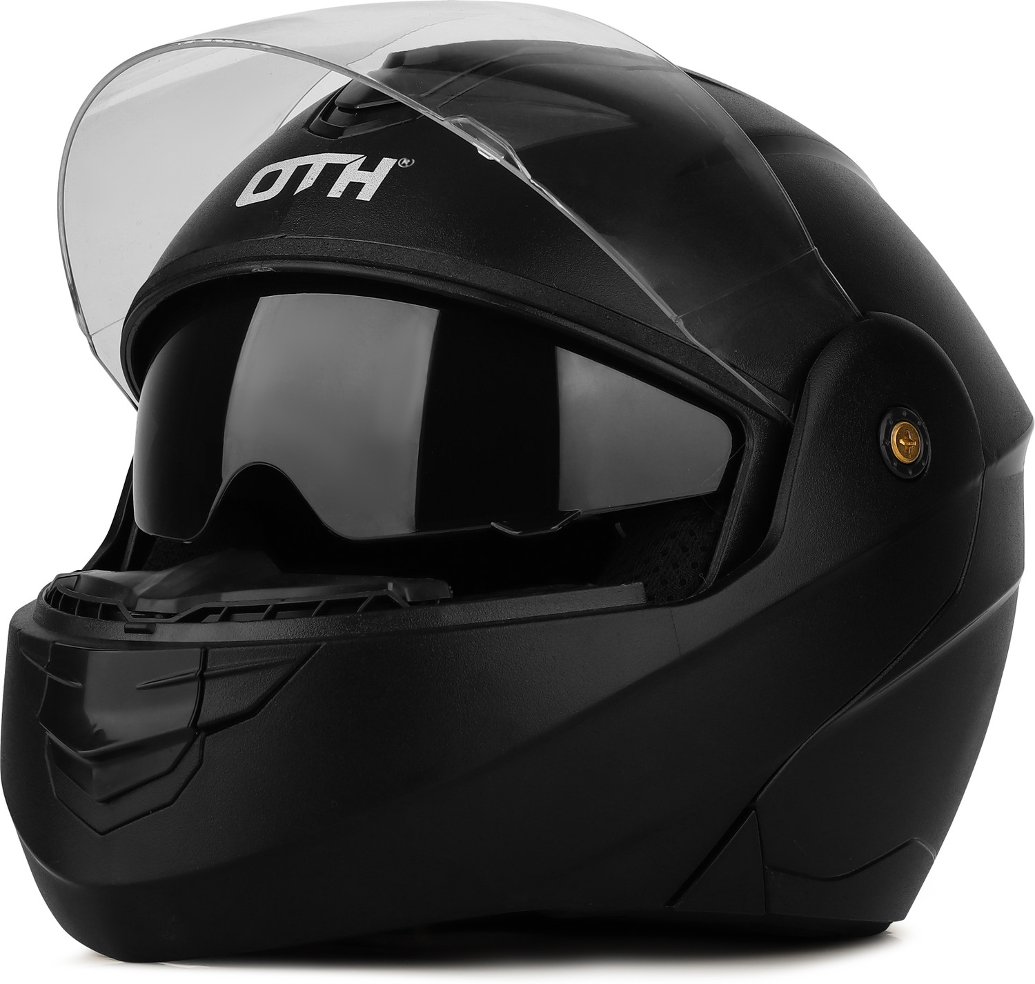 Image of OTH Flip Up Helmet for Men | ISI Certified | Anti-Scratch, UV Resistant Motorbike Helmet