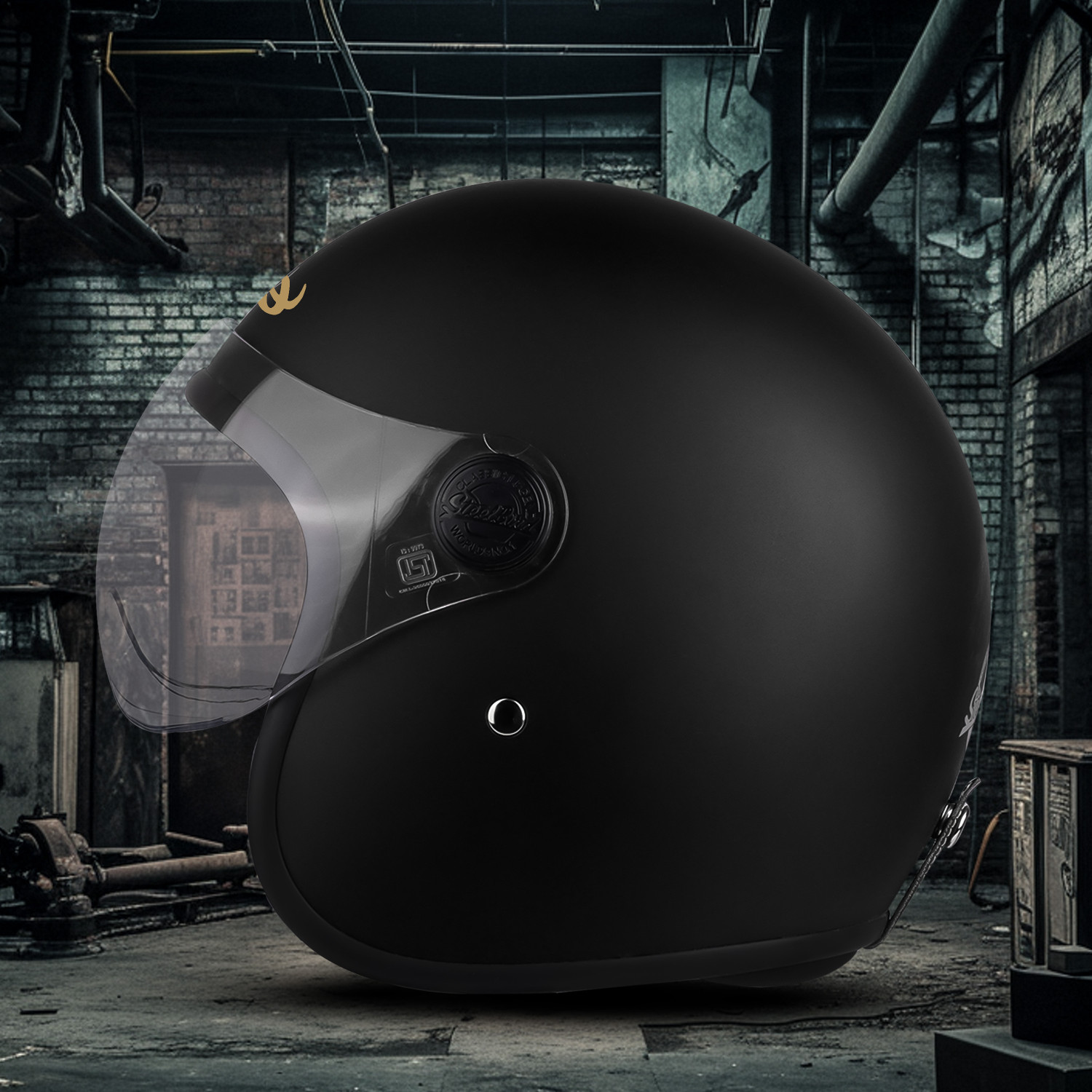 Image of Steelbird SBH-54 Retro ISI Certified Open Face Helmet for Men and Women Motorbike Helmet