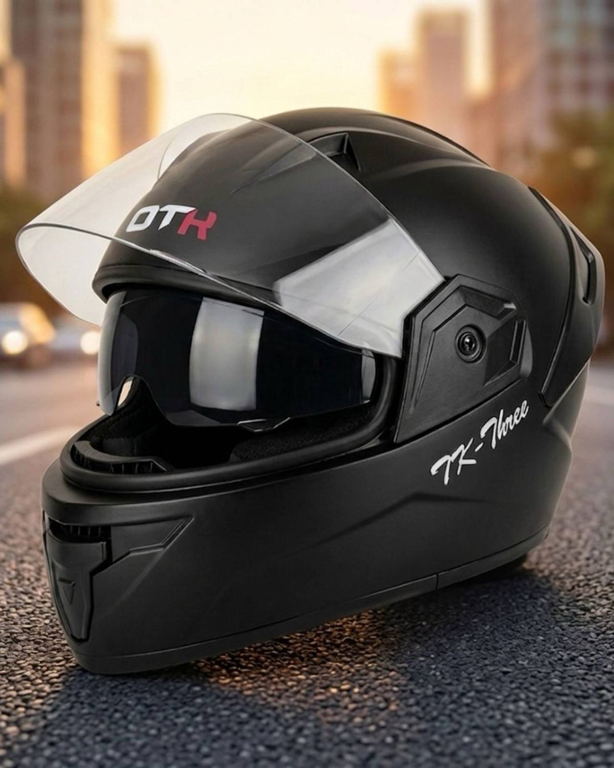 OTH FighterPanther Motorbike Helmet Black - Image 2