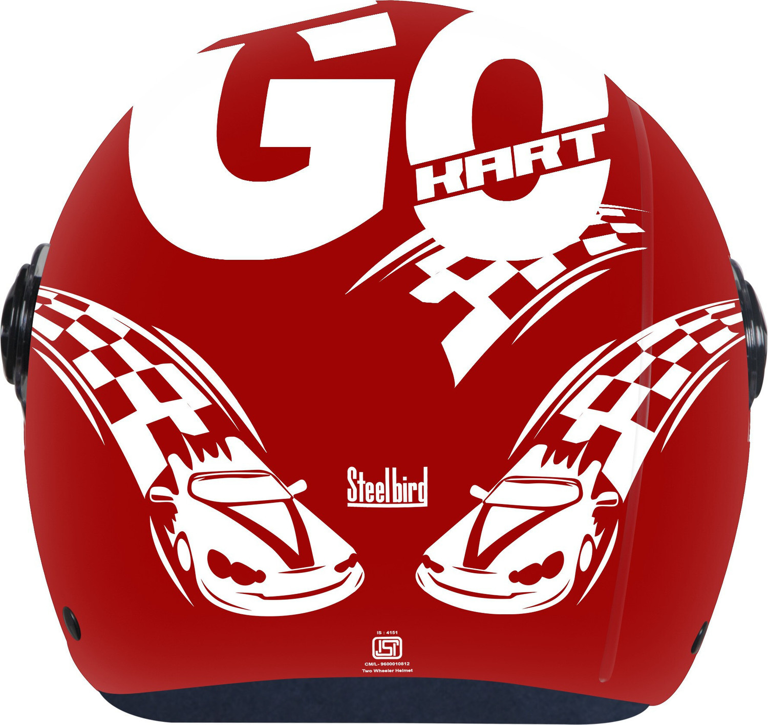 Image of Steelbird PEP Gokart Open Face Helmet for Kids of Less then 3 Year Old, 500 MM Motorbike Helmet