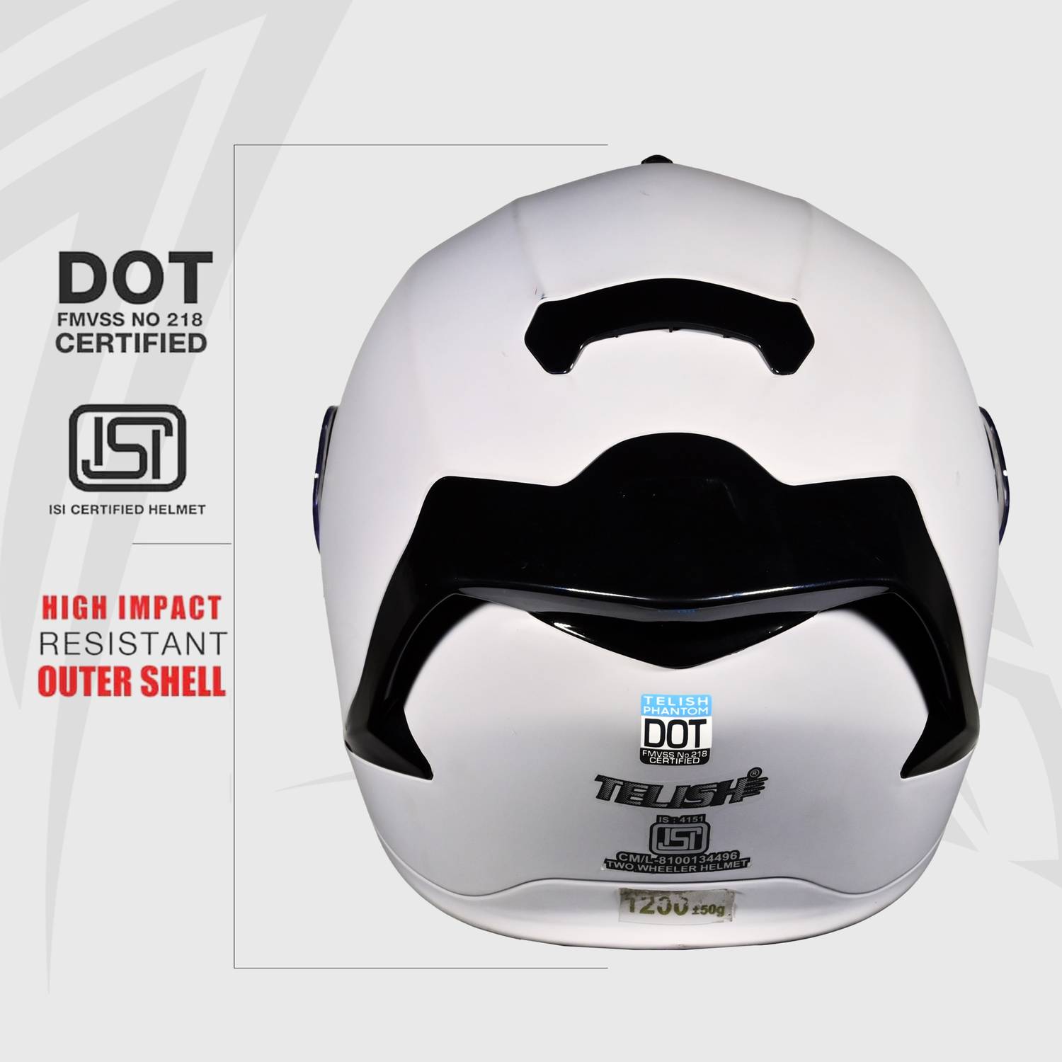 Telish Phantom Zx Series ISI Certified Full Face Smoke Visor