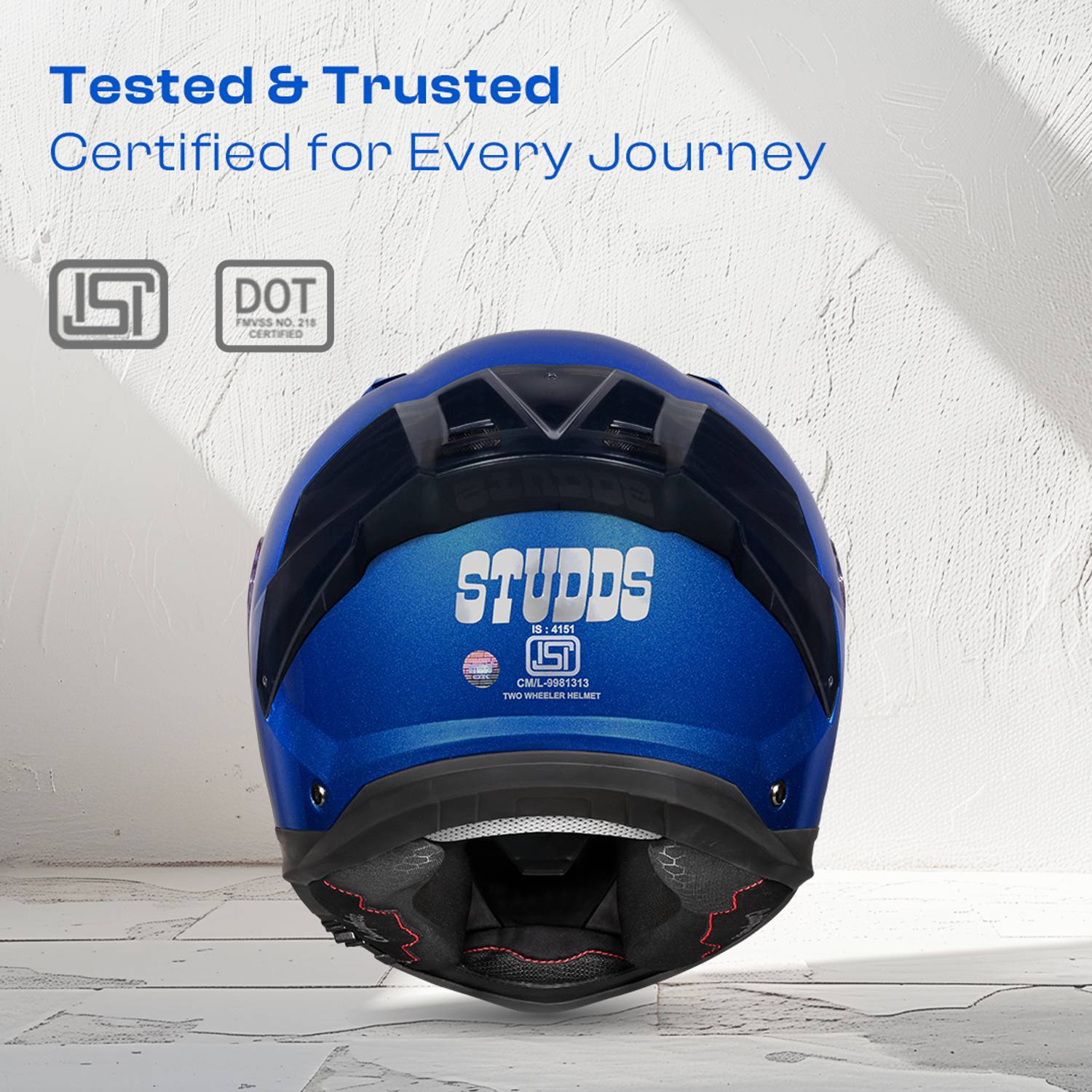 STUDDS Helios Full Face Motorbike Helmet - Image 5