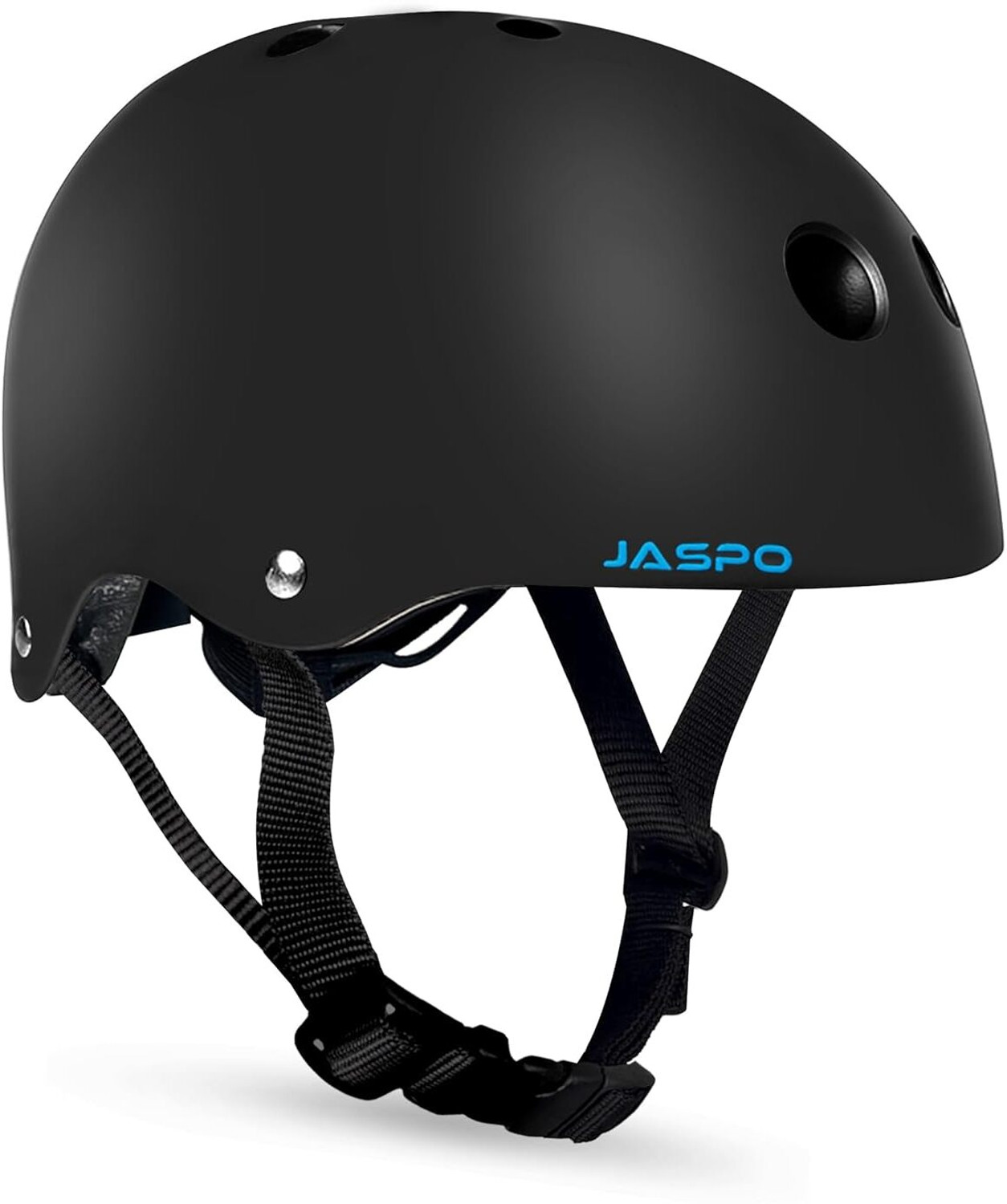 Image of Jaspo Vault Adjustable Helmet, ABS Shell Black EPS Foam, Dial Adjuster, Lightweight Skating Helmet