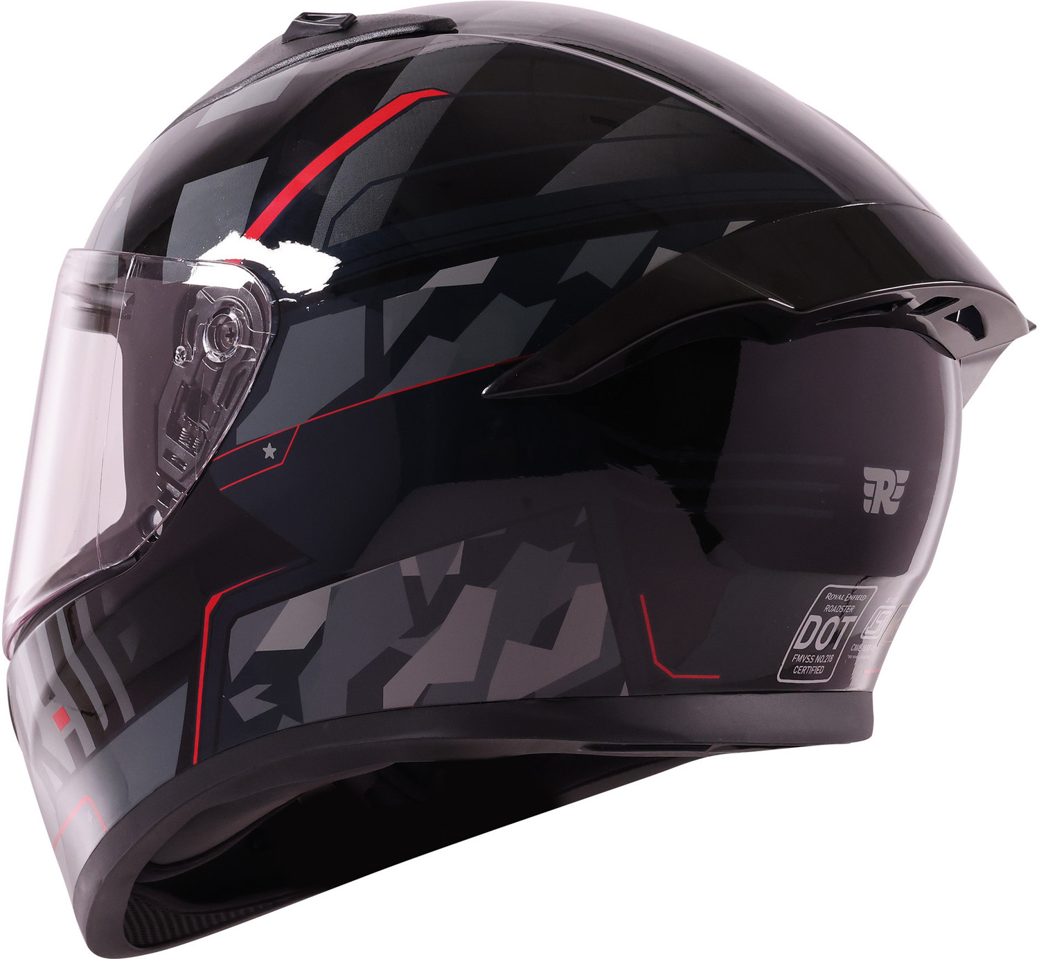 Image of ROYAL ENFIELD Roadster Geo Camo ISI & DOT Certified with Visor Full Face & Graphics Helmet Motorbike Helmet