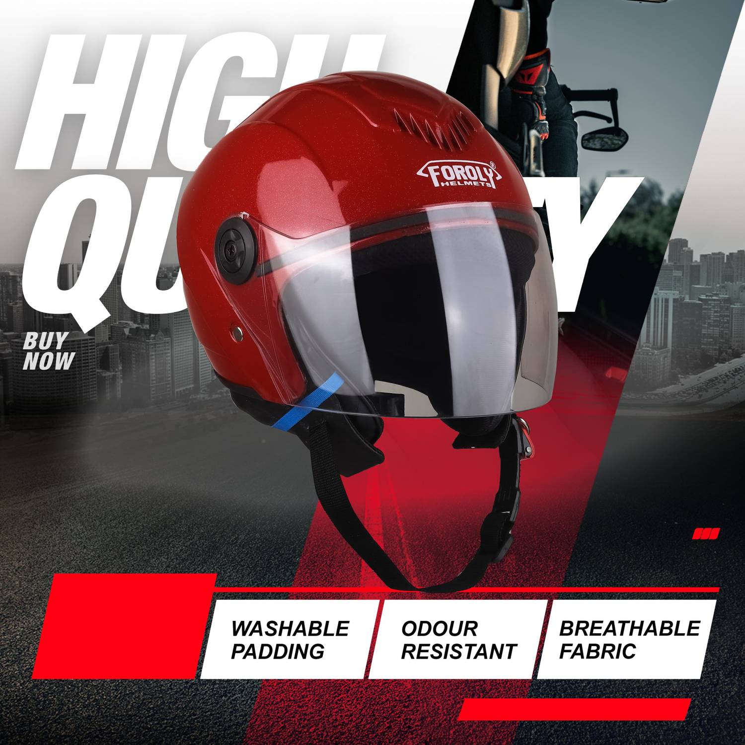 Agx Track GT ABS Material helmet with PC Visor Unisex Motorbike Helmet