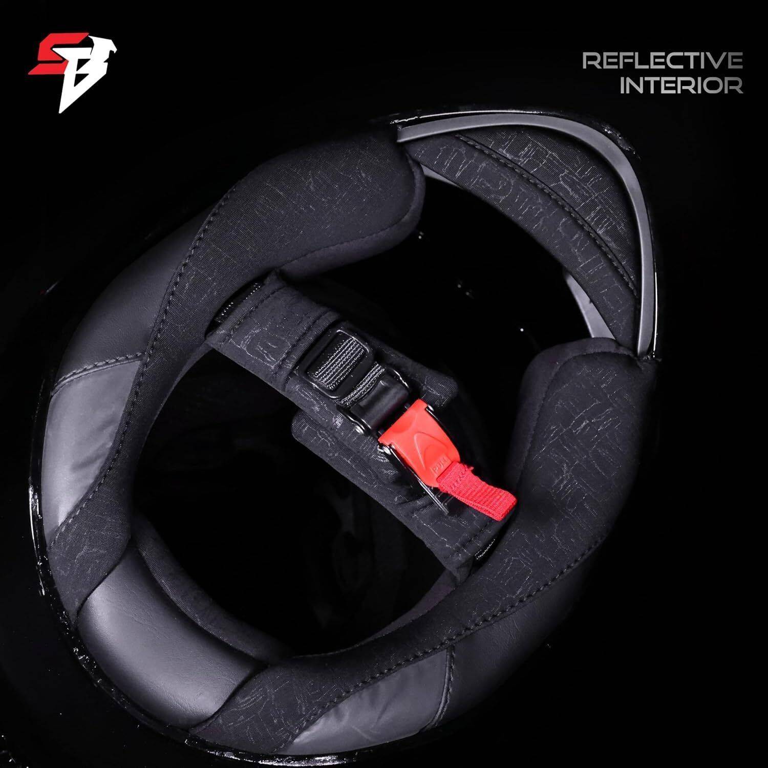 Steelbird Air Sba-11 ISS Tornado Full Face Helmet Large Red - Image 4
