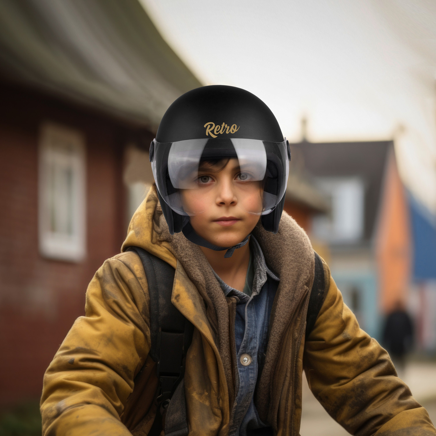 Image of Steelbird SBH-54 Retro ISI Certified Open Face Helmet for Men and Women Motorbike Helmet