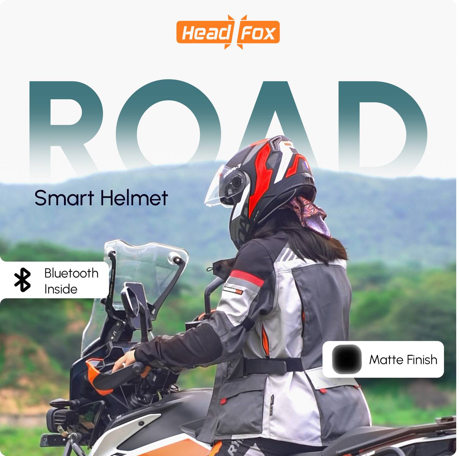 HEADFOX N2 Smart Bluetooth Motorbike Helmet - Image 2