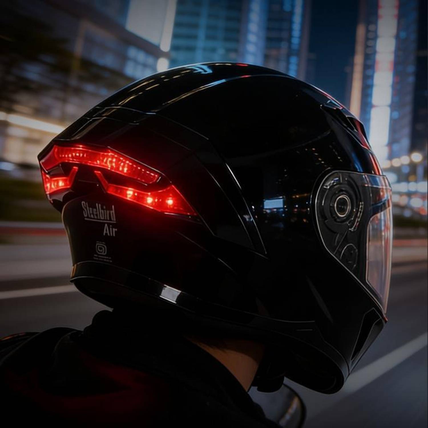 Steelbird Air SBA-11 ISS LT Glossy Black Helmet - Image 1