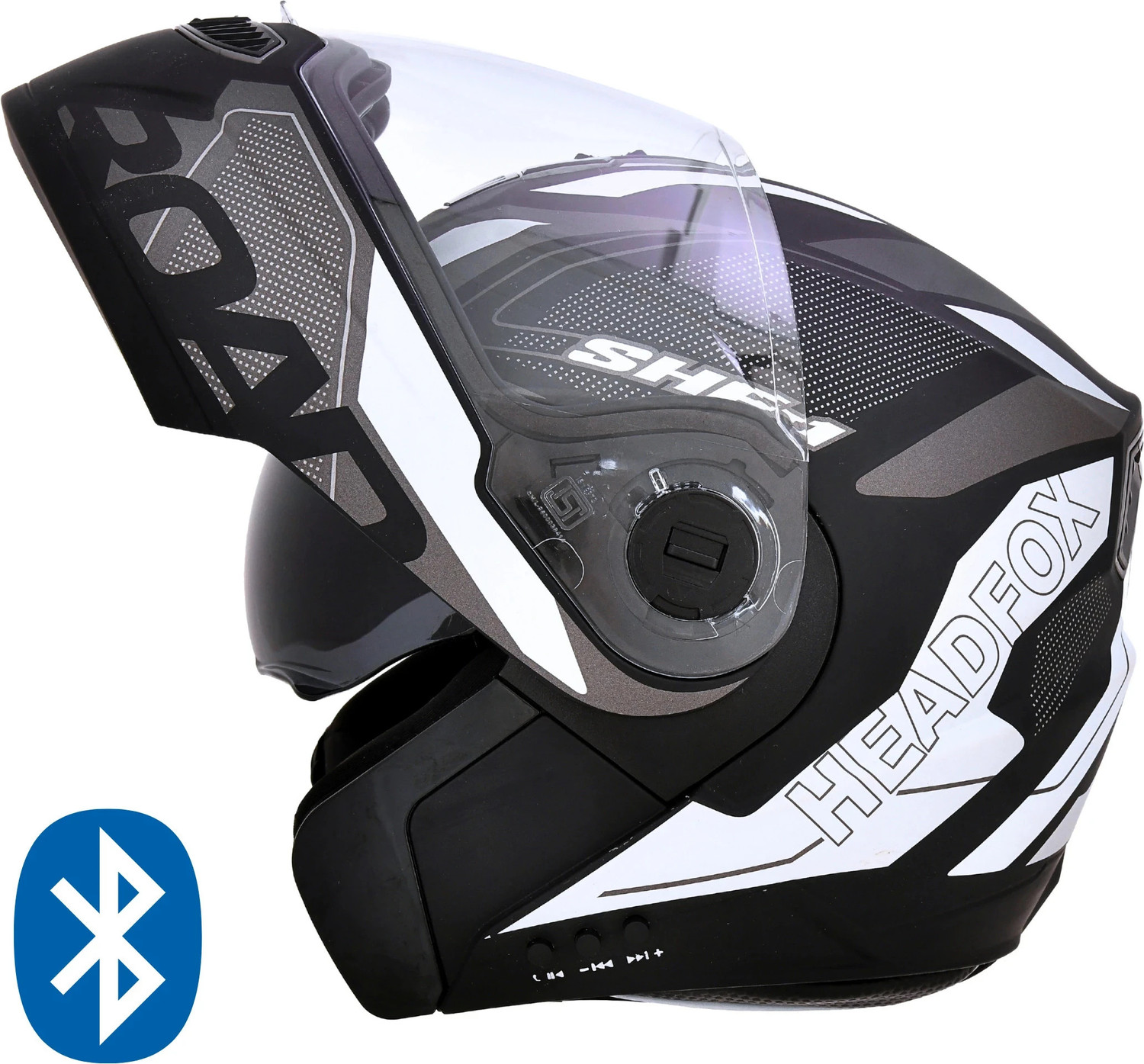 Image of HEADFOX N2 Air 7 Smart Bluetooth Waterproof | Music | GPS | Calls | Voice Asst. Road DV Motorbike Helmet