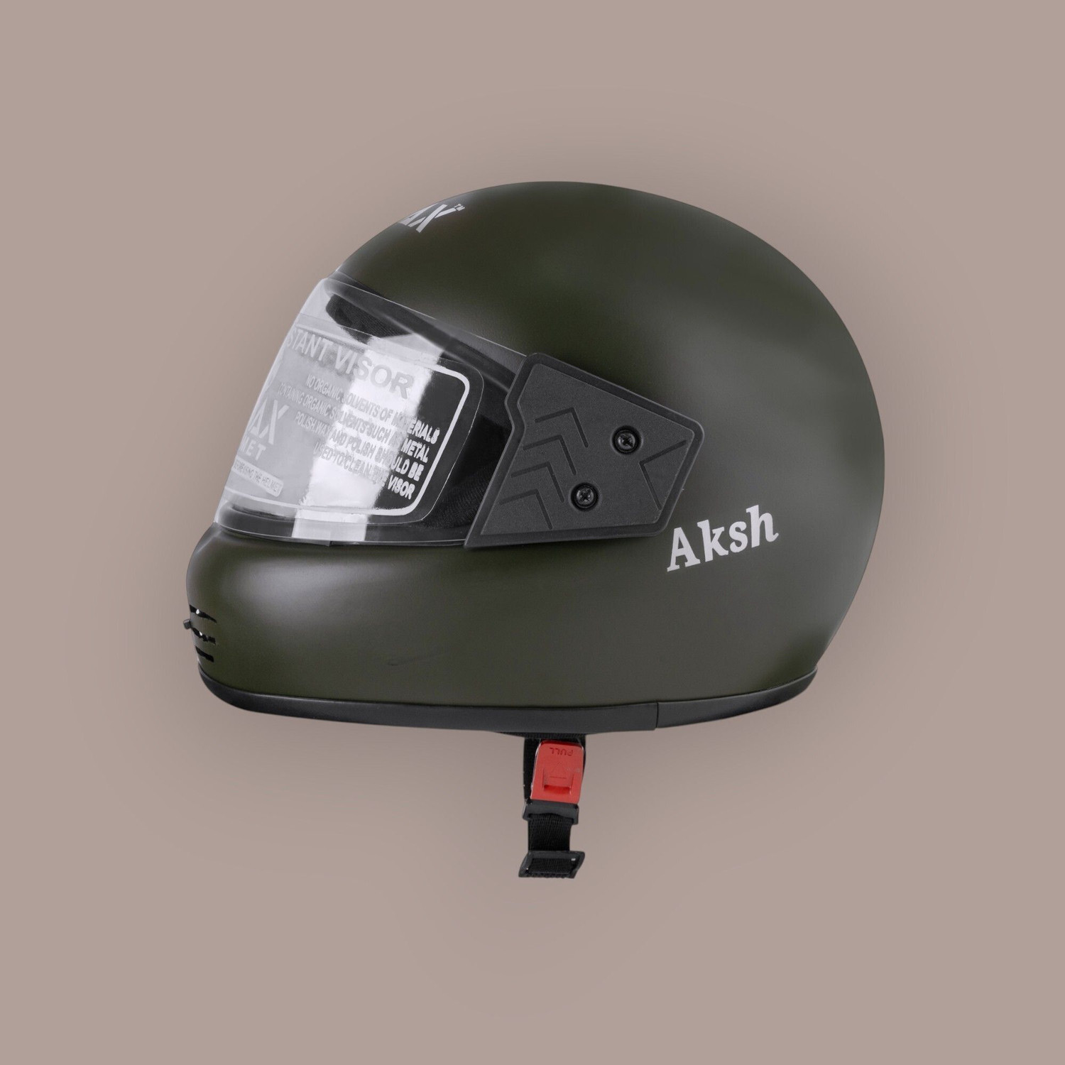 Image of NOAX ISI marked helmet solid unisex helmet (L-3444 Motorbike Helmet