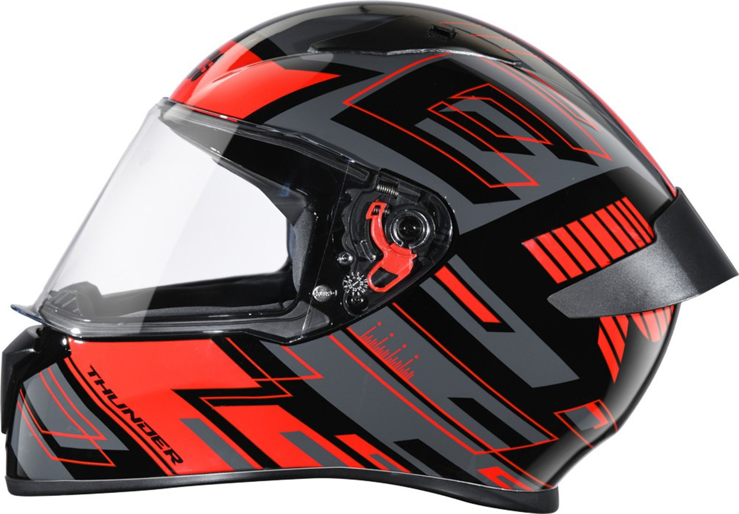 Image of STUDDS Thunder Full Face Helmet D3 with Clear Visor (Black N2, L) Motorbike Helmet