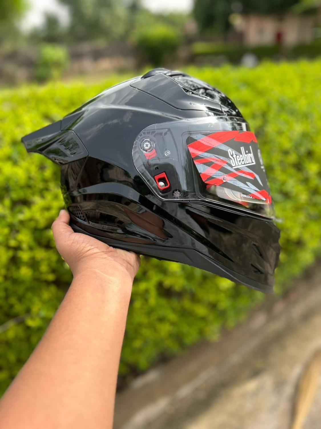 Image of Steelbird Air SBH-61 ISS SXE Dot & ISI Certified Full Face XL AFS EDITION With ANTIFOG Motorsports Helmet