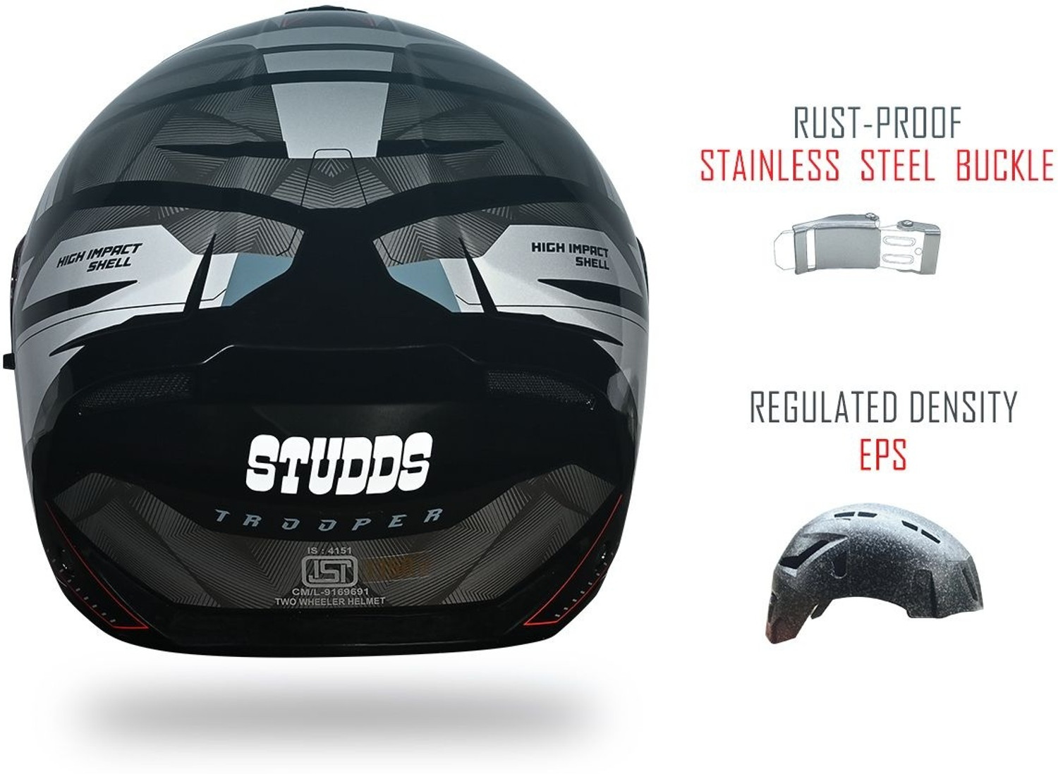 Image of STUDDS Trooper D2 Motorbike Helmet