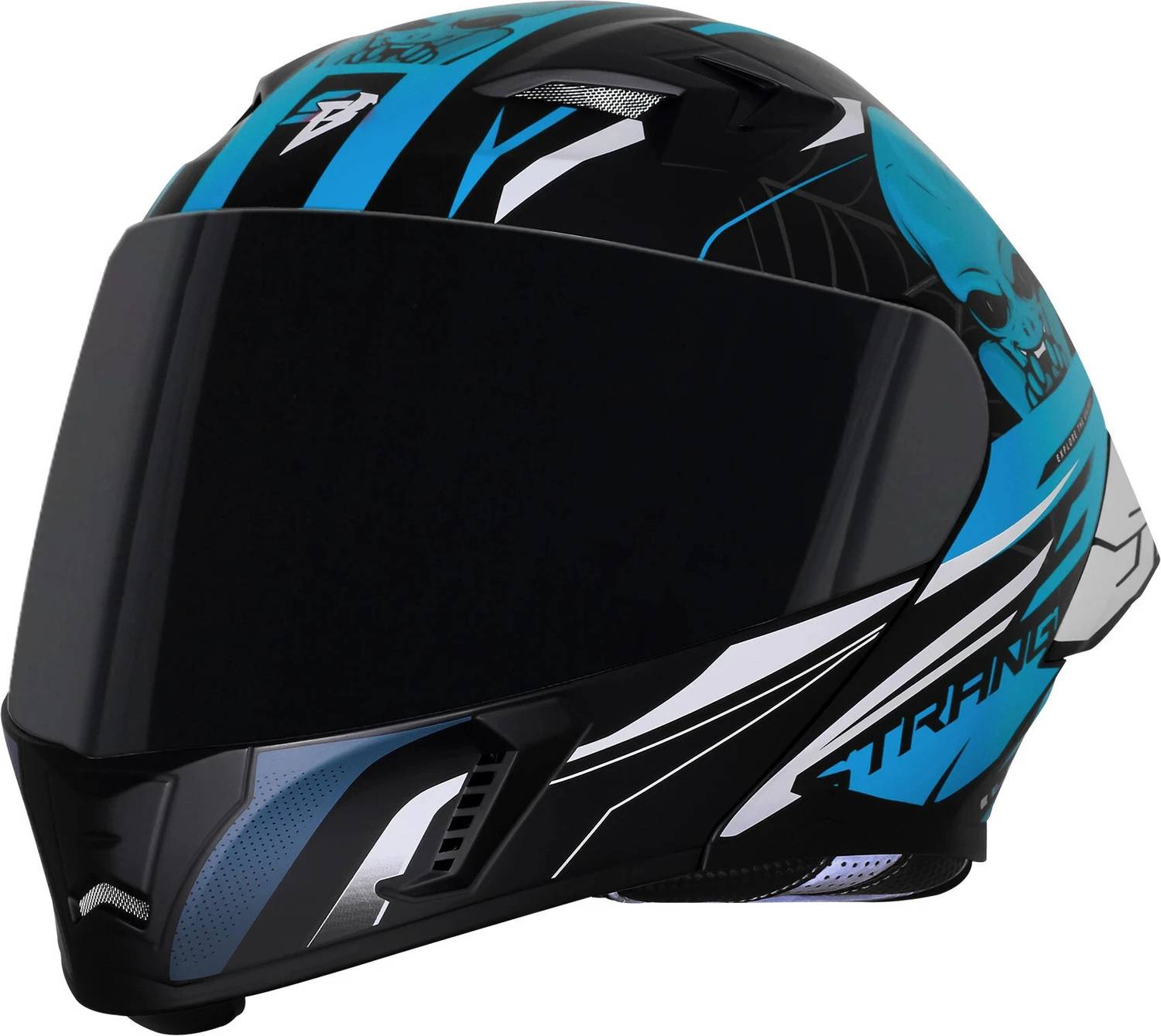 Steelbird SBA-20 Strange ISI Certified Flip-Up Graphic Helmet for