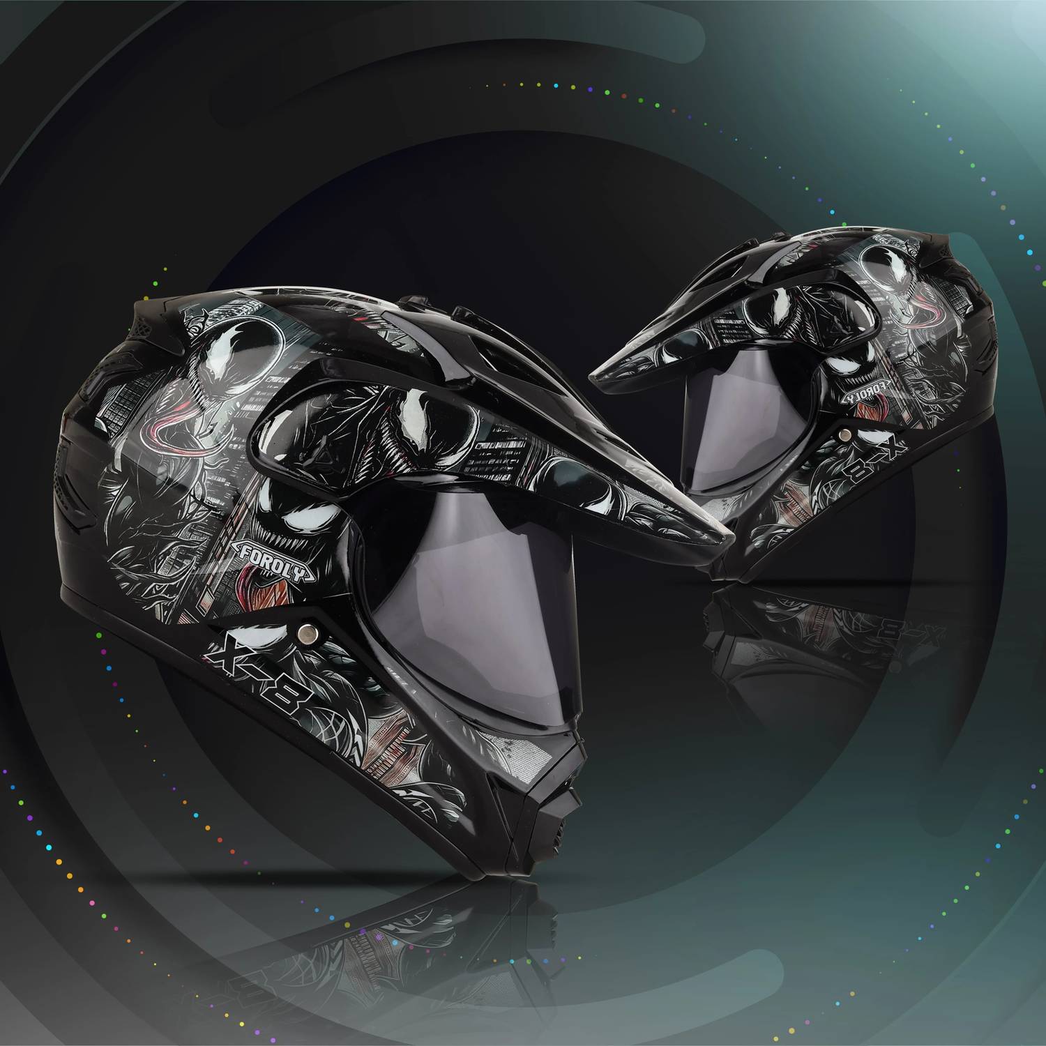 FOROLY X-8 Venom Motocross Helmet - Image 4