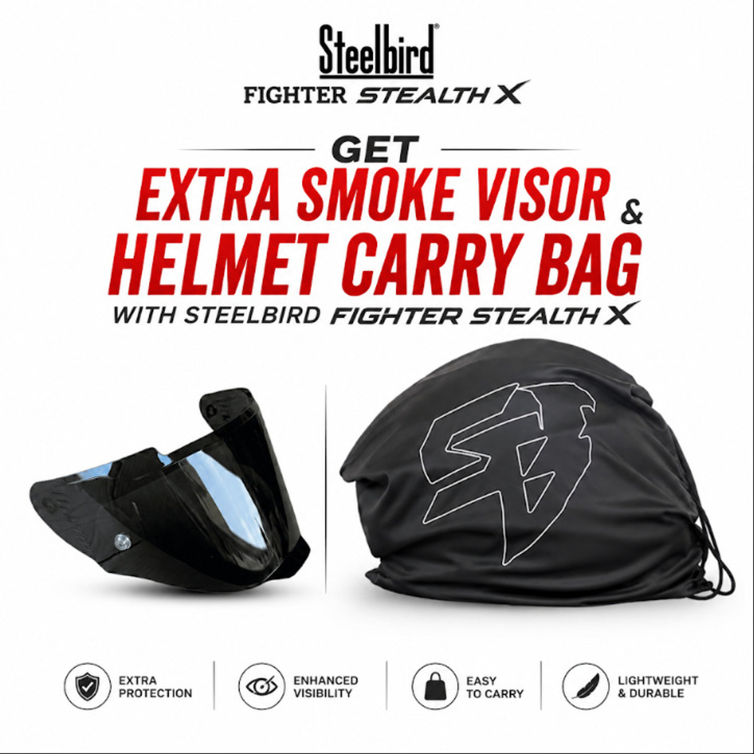 Image of Steelbird Air SBH-57 ISS Fighter Stealth X ISI /DOT Certified Full Face Black Neon Medium 580MM Motorbike Helmet