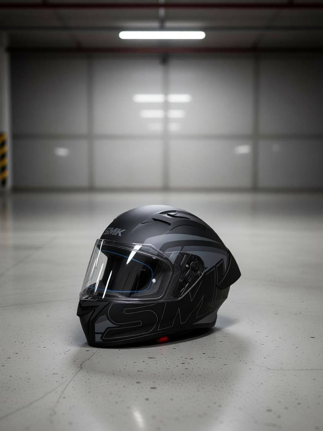 SMK Graphic Helmet Gray - Image 5