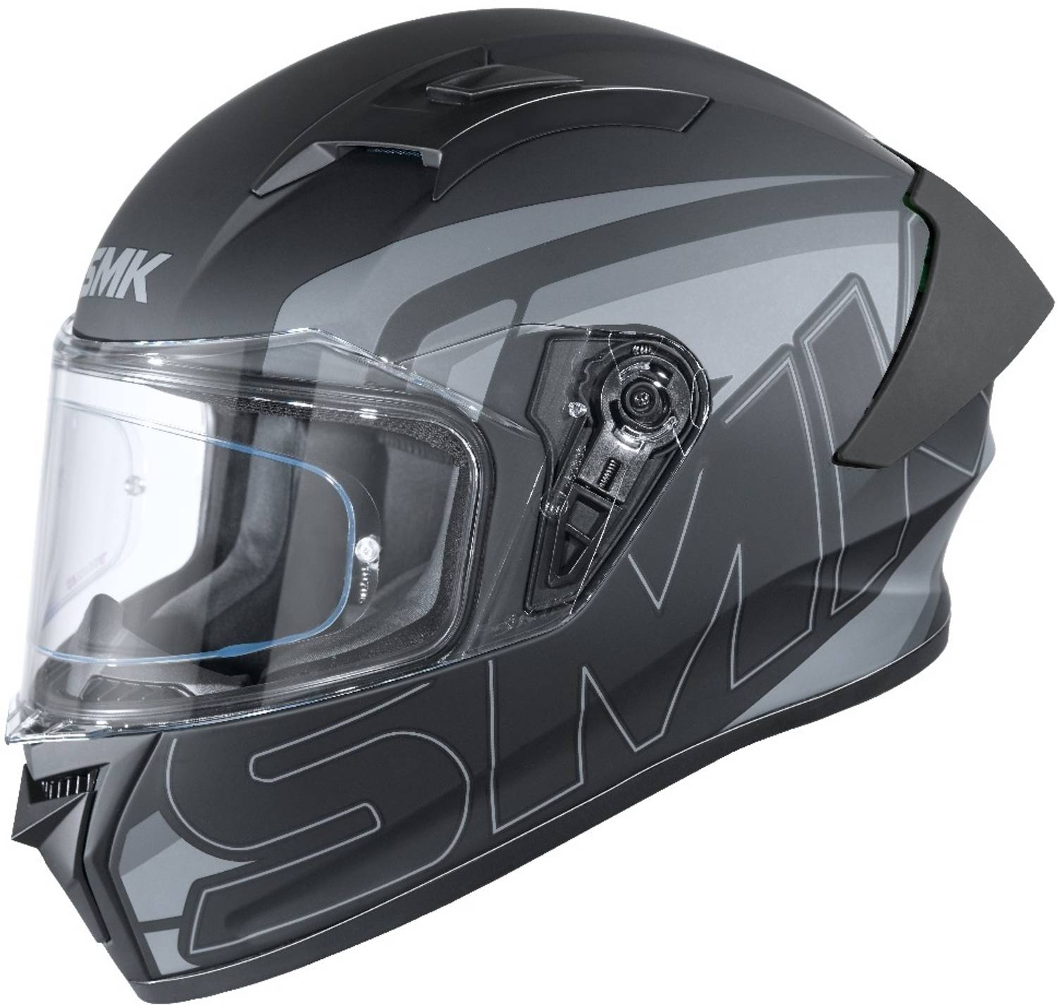 SMK Stellar Motorbike Helmet, Gray