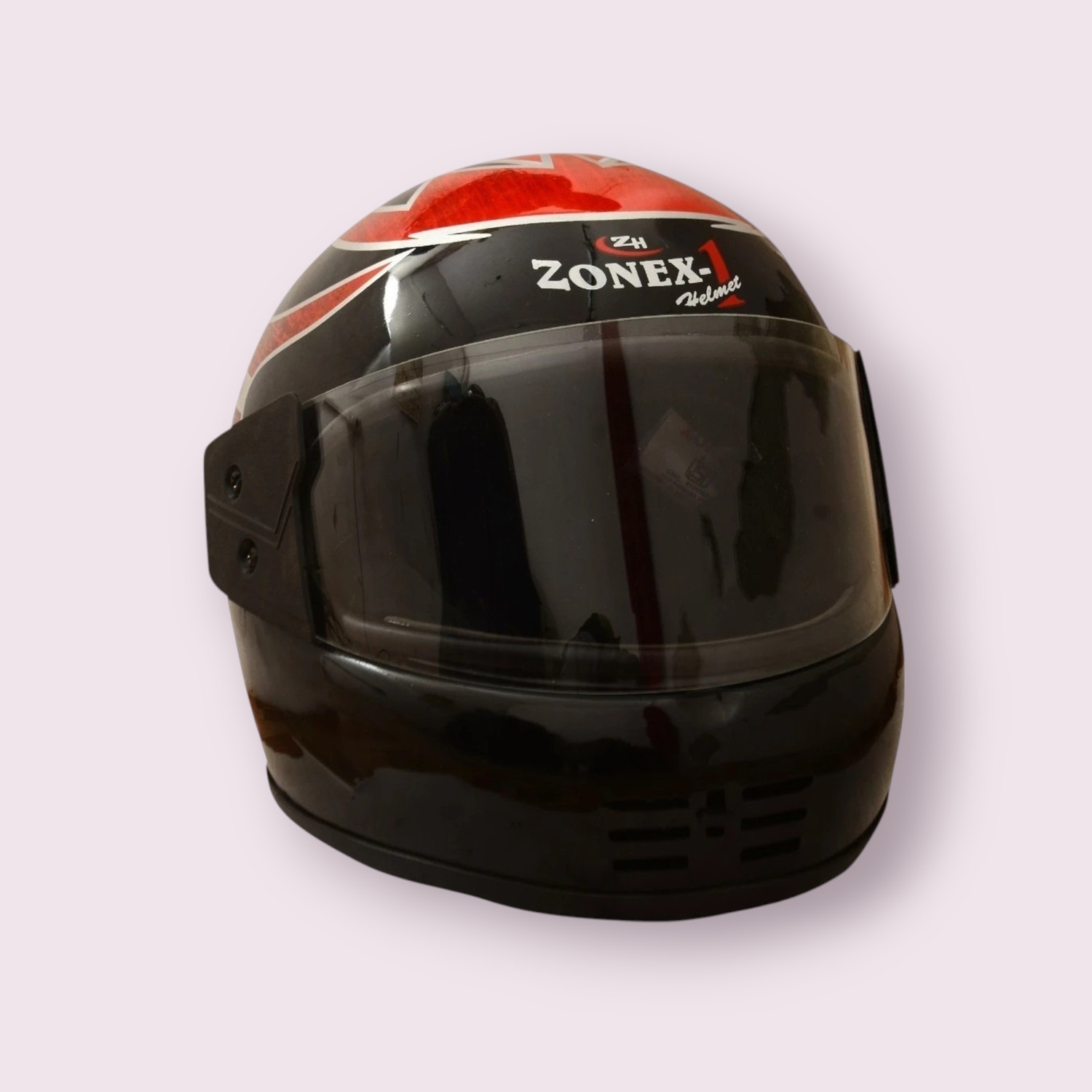 Image of zonex-1 Full Face Motorbike Helmet with Graphic ISI Approved Shell- Red, M 1 New Motorbike Helmet
