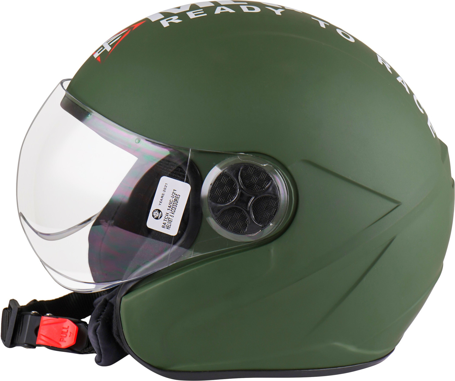 Image of 4U SUPREME ICON JET M.GREEN Motorbike Helmet