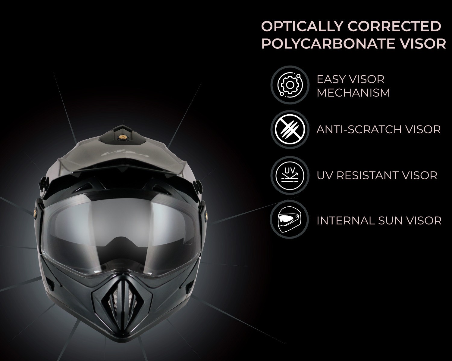Image of VEGA Off Road D /V Motorbike Helmet