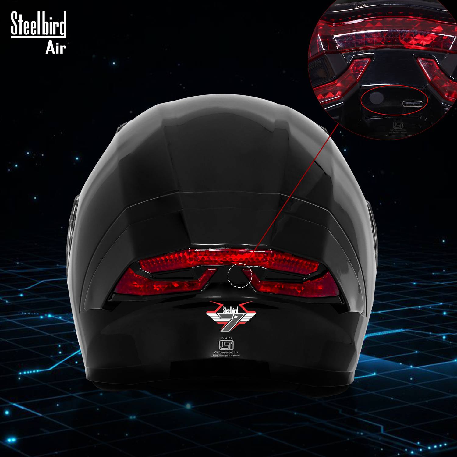 Steelbird SBA-11 7Wings LT Full-Face Helmet - Image 5