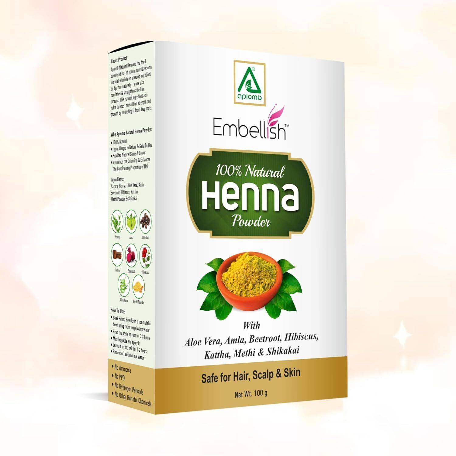 Aplomb Heena Powder(Mehandi) natural hair colour