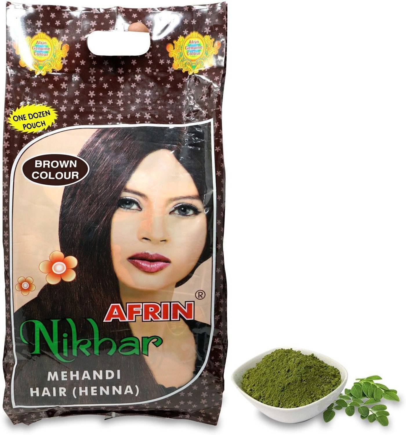 Afrin Brown Nikhar Mehandi Pack of 12 (30gm each)